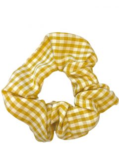 JA-NI Hair Accessories - Hair Scrunchies Small, The Yellow Thin Checkered